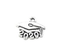 Mobestech 100pcs Alloy Doctoral Cap Pendant Charms Year DIY Jewelry Making Accessories for Bracelets Earrings Crafting