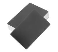 Mobestech 100pcs Aluminum Business Card Blanks Sublimation Engraving Material Black Metal Cards Smooth Surface Round Corner for Custom Printing and