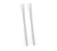 Mobestech 100pcs Bendable White Floral Wire Stems Gauge Iron for DIY Flower Arrangements Wreath Making Artistic Floral Stem for Crafts