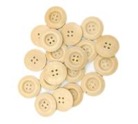 Mobestech 100pcs Eco Friendly Decorative Wood Buttons 25mm Wide Four-Hole Wooden Sewing Buttons for Making and Practical DIY Crafts in 2 Bags