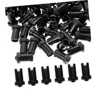 Mobestech 100Pcs Eyelash Glue Bottle Pins Replacement Nozzle Tips Plastic Eyelash Extensions Tool Prevents Clogging for Precise Application Black