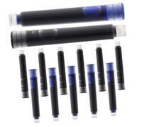 Mobestech 100Pcs Fountain Pen Ink Refills Multi-use Small Replacement Cartridges Black Blue Red for School Office Writing Supplies