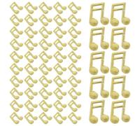 Mobestech 100pcs Musical Note Metal Charms for Resin Jewelry Making, Golden | Polished Shiny Finish, Beginner Friendly Craft Supply, for Necklaces and Bracelets, Music Inspired Design