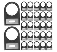 Mobestech 100pcs Push Button Switch Frame Sign with Side Clip Base, Electrical Box Label Tags for Circuit Breaker Panel, Button Switch Identification Board for Industrial and Commercial Use