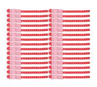Mobestech 100pcs Red Medical Patient Wristbands for Adults - Adjustable Waterproof PVC Hospital Id Bands with Write-on Area and Secure Snap Closure for Healthcare Use