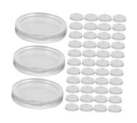 Mobestech 100pcs Round Acrylic Coin Capsules Clear Plastic Storage Containers for Coin Collection Collectibles Organizer Supplies Transparent Holders for Collectors