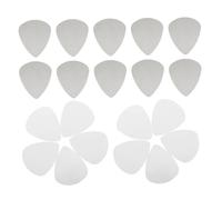 Mobestech 100pcs Shredding Guitar Pick Acoustic Guitar Pick Metal for Acoustic Blank Musical Instrument Accessories Bass Plectrum Finger Bass Silver