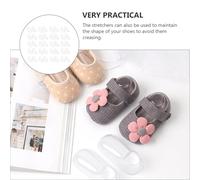 Mobestech 100pcs Transparent Feet Shoe Molds Display Stands for Socks and Booties Plastic Shoe Holders for Flexible