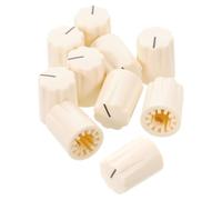 Mobestech 10Pcs 13X16Mm Electric Guitar Potentiometer Control Knobs Volume Adjustment Caps for Guitar Amplifier Pedal Accessories in Light Beige