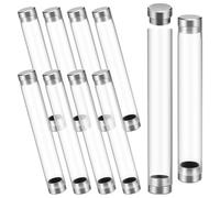 Mobestech 10pcs Acrylic Cylindrical Pen Box Pen Case Holder for Office School Exam Supplies Student Storage Display Case
