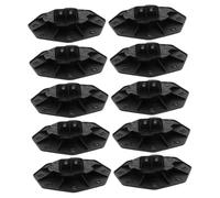 Mobestech 10pcs Adjustable Height Plastic Deck Pedestal Base Outdoor Floor Support Sturdy Composite Decking Stand for Uneven Ground Weatherproof