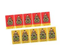 Mobestech 10Pcs Chinese Style Taisui Amulet Card Luck Protection Success Delicate Religious Feng Shui Decoration for Personal Use and Gift