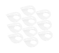 Mobestech 10pcs Clear Acrylic Embroidery Thread Organizer with Decorative Winding Pattern Compact Floss Bobbin Storage for Cross Stitch and Sewing Crafts Portable Thread Holder for DIY Craft