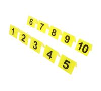Mobestech 10Pcs Evidence Markers Yellow Crime Scene Tents for Halloween Parties Mystery Events and Board Games Unique Number Id Decorations for Themed Celebrations