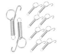 Mobestech 10PCS Galvanized Cage Door Spring Hooks for Rabbit Pet Cages Wire Clips to Secure Animal Doors Easy Install for Preventing Escapes in Indoor and Outdoor Use