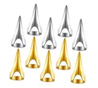 Mobestech 10pcs Hair Sectioning Rings Punk Style Metal Hair Parting Tools for Salon and Home Use Gold Silver for Braids and Updos