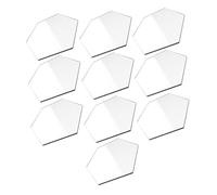 Mobestech 10pcs Hexagonal Acrylic Wedding Seating Cards Multipurpose Place Cards for Banquet Table Decoration DIY Blank Transparent Name Tags with Smooth Rounded Edges