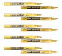 Mobestech 10pcs Metallic Paint Markers Oil-based Permanent Pens Fine Tip and Rounded Metal Body for Smooth Writing and Vibrant Colours for Repairing and DIY Art Projects