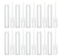 Mobestech 10pcs Refillable Lip Gloss Tubes 5ml Plastic Lip Colour Containers Lightweight Portable Squeezable Bottles for Artistic Creations