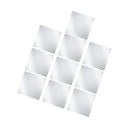 Mobestech 10pcs Self-adhesive Acrylic Wall Mirror Tiles Shatterproof Mirror Stickers for Bathroom Kitchen Home Decor and DIY Craft Projects