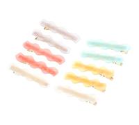 Mobestech 10pcs Small Hair Clips Alligator Hair Clips 2.55x0.59x0.59in Wave Shape Not Easy to Deform Premium Acetate Sheet Women Daily Wearing for Women