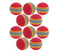Mobestech 10pcs Soft Eva Rainbow Cat Balls and Dog Interactive Chew, Lightweight and Safe for Pets, for Indoor Training and Chasing Activities