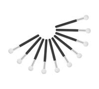 Mobestech 10pcs Sponge Powder Brush and Makeup Blender Set with Wood Handle for Precision Coverage and Well Blending, Suitable for Nose and Eyes, for Professional Stage Looks and Cosmetic