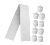Mobestech 10pcs Thick High-density Aquarium Filter Pads White Sponge Media for Fish Tank and Filters Reusable Biochemical Replacement Sponge for Freshwater Saltwater Tanks Easy to Clean