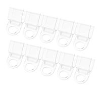 Mobestech 10pcs Transparent U Shaped Window Shade Clips for Cordless Roller Blinds Curtain Fasteners Clear Acrylic Hanging Clips for Safe Cord Light Control