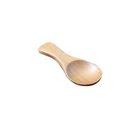 Mobestech 10pcs Wooden Spoons Mini Milk Scoops Short Handle Spice Tea Scoop Kitchen Accessories Natural Color for Condiments Sugar Coffee