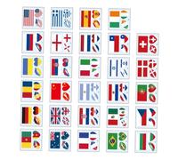 Mobestech 116Pcs World Flag Face Stickers Patriotic Temporary Decals for Sports Events Marathon Body Art Clear Patterns Sweat-resistant Per Total