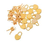 Mobestech 12 Sets Mini Heart Shaped Padlock with Key Cute Lock for Notebooks Diaries Small Boxes Handbags for Students and Office Use