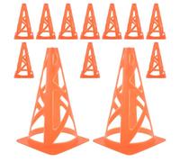Mobestech 12pcs Agility Field Marker Cone 23cm Hollow Orange | Lightweight Marker for Football and Basketball, Professional Grounds and Day or Night Sessions, Improves Speed and Accuracy