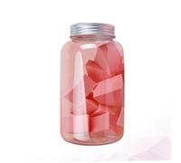 Mobestech 12Pcs Coral Orange Sector-shaped Makeup Cosmetic for Women Hydrophilic Wet and Dry Use Sponges with Smooth Corners for Nose and Mouth Reusable Soft Powder Blending Accessories