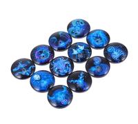 Mobestech 12pcs Glass Fridge Magnets Set with Unique and Mysterious Atmosphere, Magnetic Stickers for Fixing Pictures and Documents on Fridge Or Office Cabinet