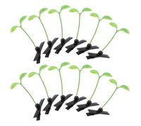 Mobestech 12pcs Green Bean Sprout Hair Clips for Creative Plant Simulation Barrettes Cute Hair Pins for Everyday and Party