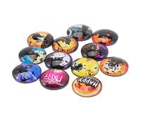 Mobestech 12pcs Halloween Fridge Magnets Decorative Glass Magnets for Refrigerator Locker and Photos Notes Fun Holiday Decor