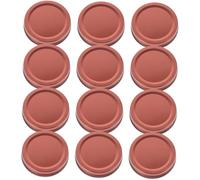 Mobestech 12pcs Leakproof Metal Mason Jar Lids Reusable Tinplate Covers for Canning Practical Jar Sealing for Food Storage and Preservation