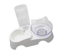 Mobestech 15° Tilted Pet Bowl Set for Small to Medium Dogs and Cats Multi-Function Cat Dog Food Dispenser Automatic Water Reservoir