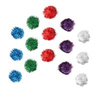 Mobestech 15pcs Sparkle Ball Cat Interactive Pet Teasing Playthings for Indoor Cats Exercise and Curiosity Satisfaction Random Color
