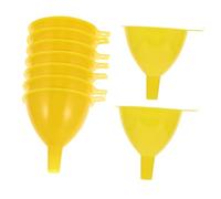 Mobestech 15pcs Yellow Plastic Laboratory Funnels Short Stem Filter Filling Bottles Lightweight Chemical Experiment Tools