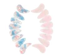 Mobestech 16pcs Guzheng Nails Dual-sided Curved Finger Picks Beginner Practice Fake Nails Fingertip Protectors for Student Performance