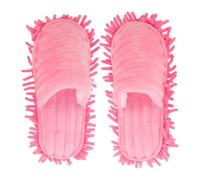 Mobestech 1pair Mop Slippers with Detachable Microfiber Bottoms Pink Cleaning Slippers for Women Effortlessly Clean Dust and Hair Without Bending Over