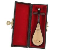 Mobestech 1pc Miniature Pipa Musical Instrument Model with Stand Unique Lute Photo Prop for Home Decor Decorative for Lightweight Portable Design