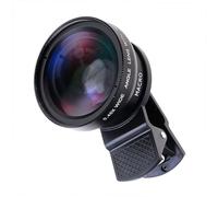 Mobestech 2 Groups, 2 Pieces Phone Camera Lens Small Phone Clip Lens 37mm 0.45x 49uv Aluminium Alloy Optical Glass Black Fine Imaging Effect Solves Blurry Camera Defects for Mobile