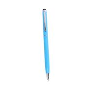 Mobestech 2-in-1 Capacitive Stylus Touch Screen Pen Ballpoint Pen Disc Tip for Precision Sky Blue Metal for Smartphone Tablet Drawing Handwriting