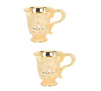 Mobestech 2 pcs Metal Wine Cup European Style Small Delicate Design for Home Restaurant Premium Quality Capacity for Parties and Special Occasions