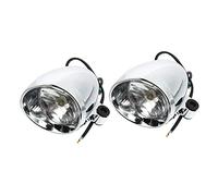 Mobestech 2 Pcs Motorcycle Auxiliary Fog Light Retro Bullet Head Lamp LED Spot Light for Motorbike Front Lighting Enhanced Visibility Harsh Conditions