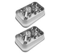 Mobestech 2 Sets Stainless Steel Finger Picker for Acoustic Guitar Ukulele Bass Banjo Metal Finger and Thumb Picks with Elasticity for Enhanced Sound Clarity Includes Compact Storage Box for