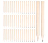 Mobestech 200Pcs Mini Short Round Wooden Hb Pencils Bulk Pre-Sharpened Natural Wood Half Pencils for Drawing Writing Office Classroom Use